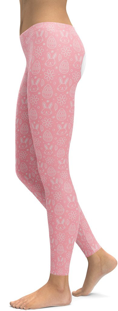 Bunny But* Easter Leggings (Pink)