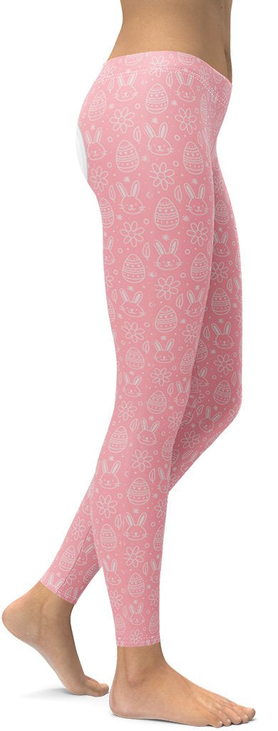 Bunny But* Easter Leggings (Pink)