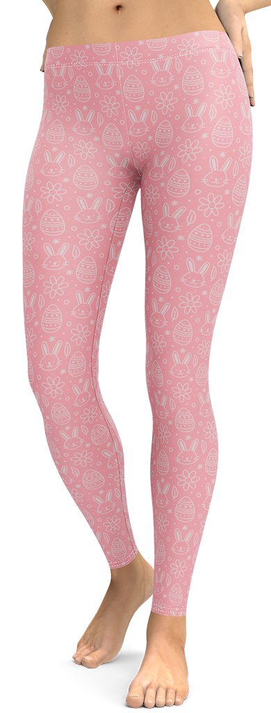 Bunny But* Easter Leggings (Pink)