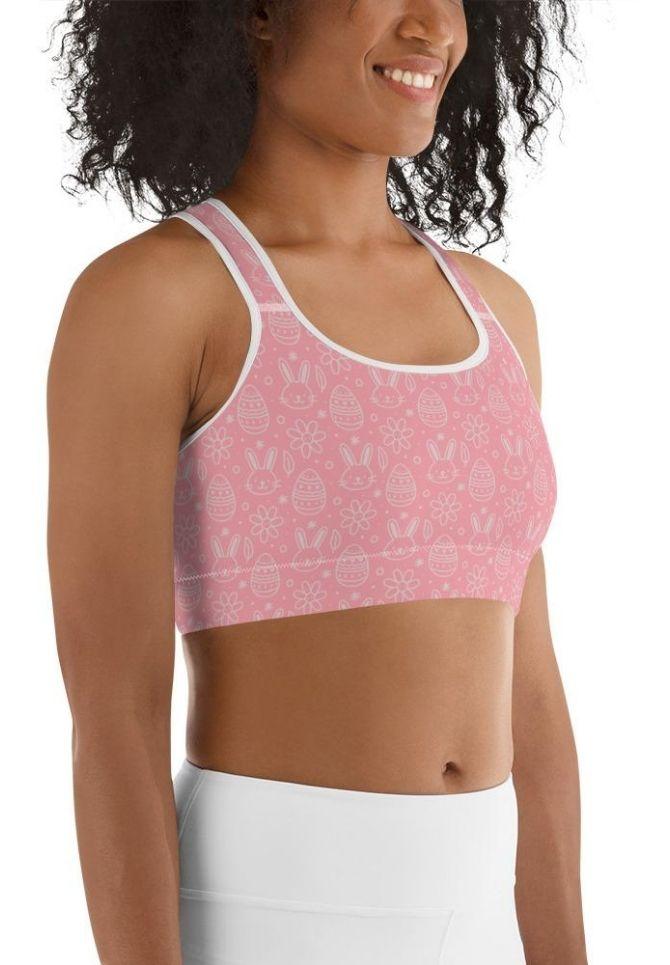 Bunny But* Easter Sports Bra (Pink)