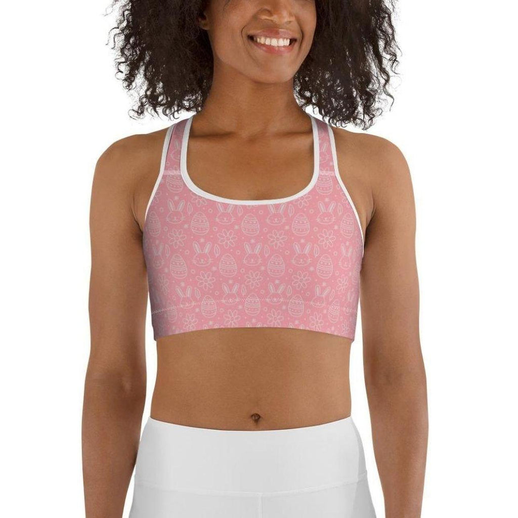 Bunny But* Easter Sports Bra (Pink)
