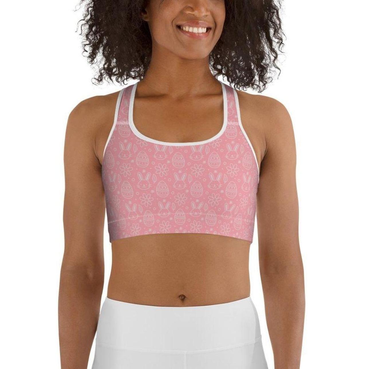 Bunny But* Easter Sports Bra (Pink)
