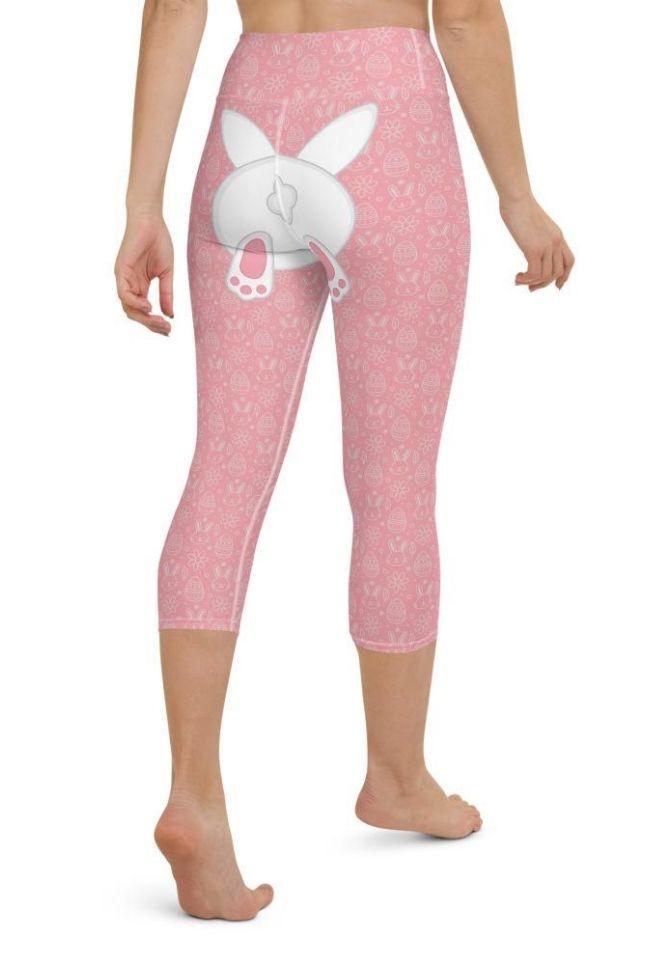 Bunny But* Easter Yoga Capris (Pink)