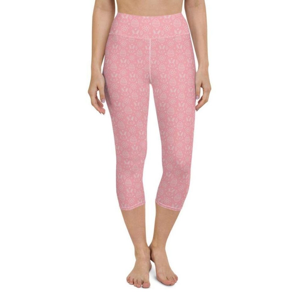 Bunny But* Easter Yoga Capris (Pink)