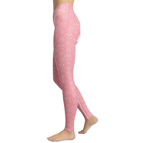Bunny But* Easter Yoga Leggings (Pink)