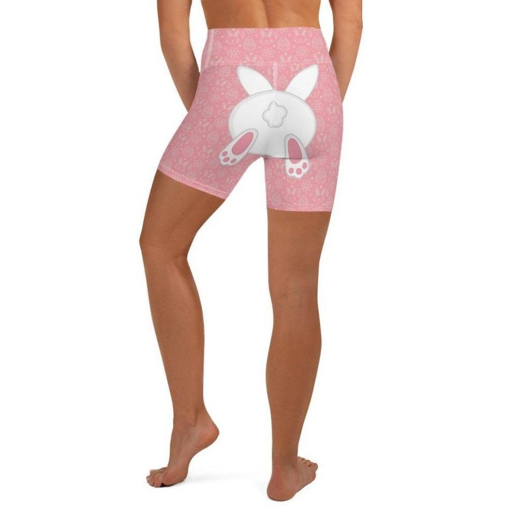 Bunny But* Easter Yoga Shorts (Pink)