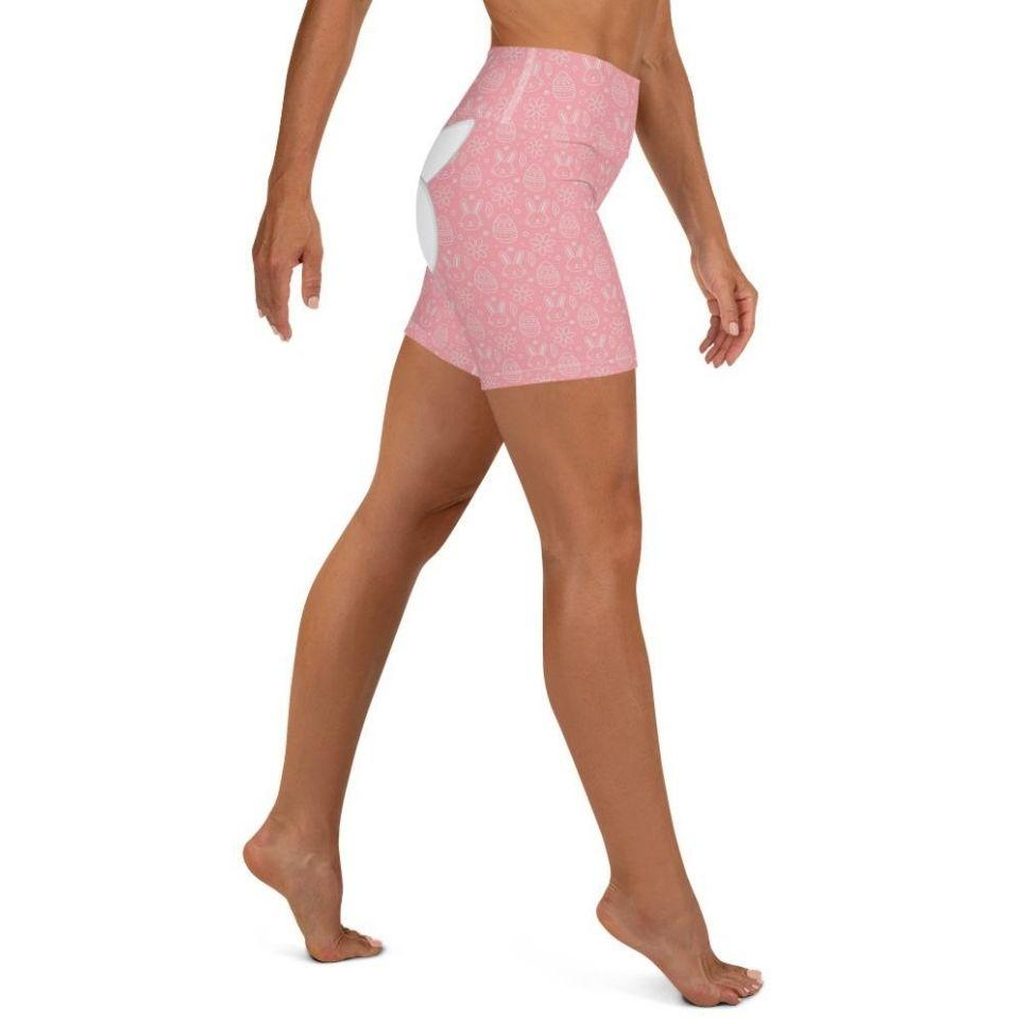 Bunny But* Easter Yoga Shorts (Pink)
