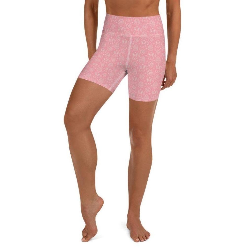 Bunny But* Easter Yoga Shorts (Pink)