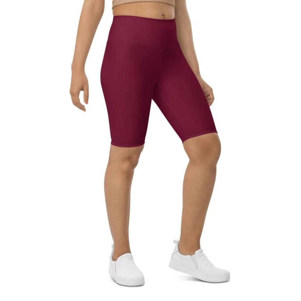 Burgundy Wine Biker Shorts