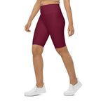 Burgundy Wine Biker Shorts