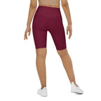 Burgundy Wine Biker Shorts