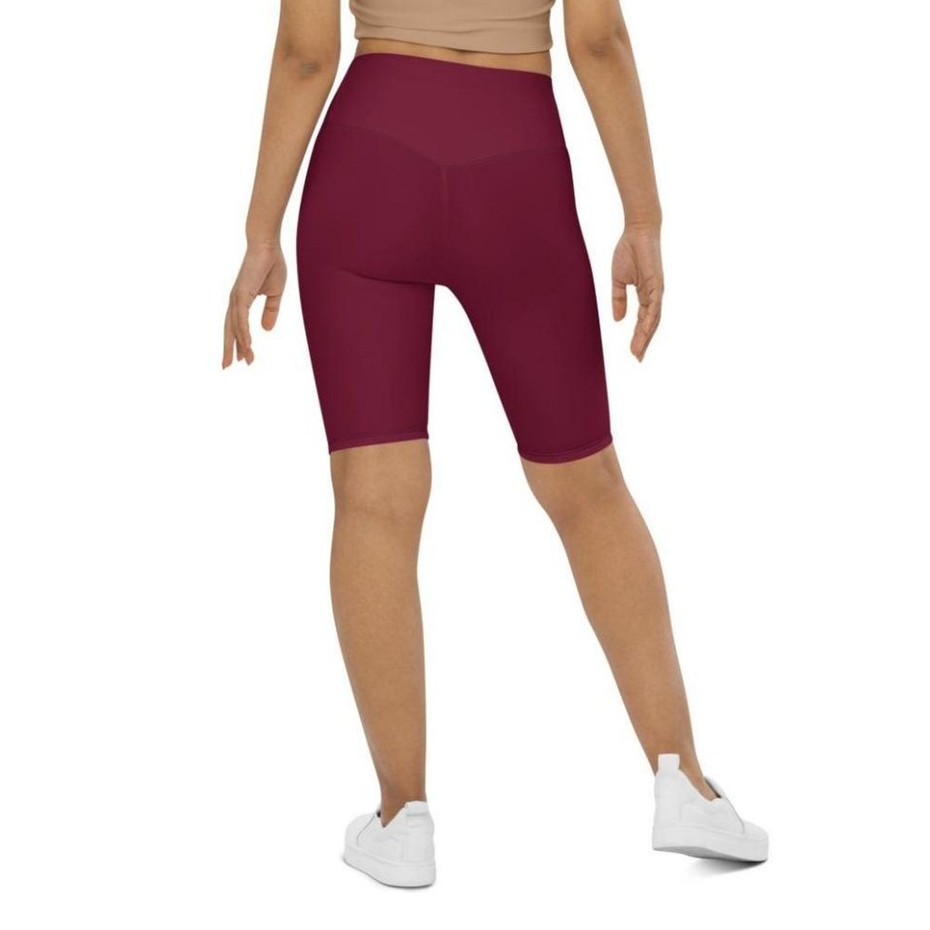 Burgundy Wine Biker Shorts