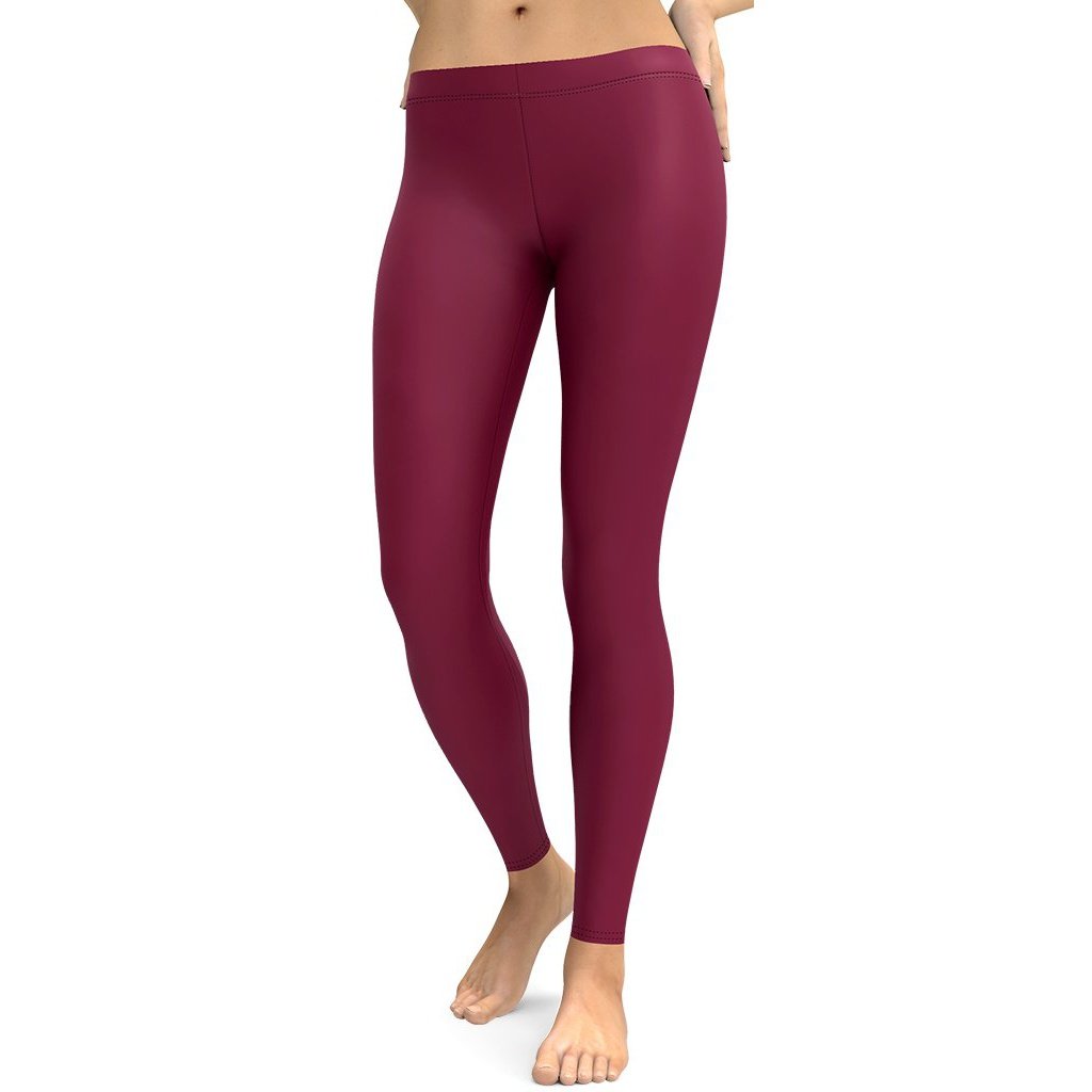 Burgundy Wine Leggings