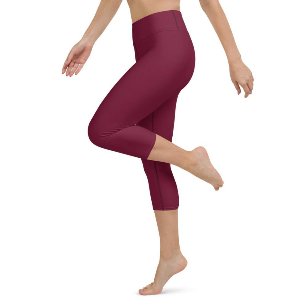 Burgundy Wine Yoga Capris