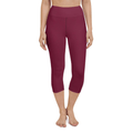 Burgundy Wine Yoga Capris