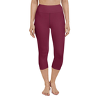 Burgundy Wine Yoga Capris