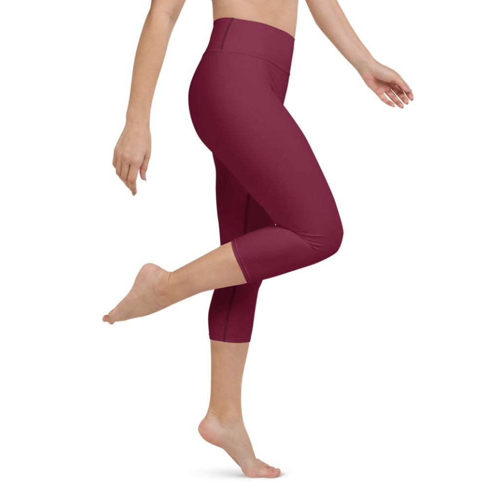 Burgundy Wine Yoga Capris