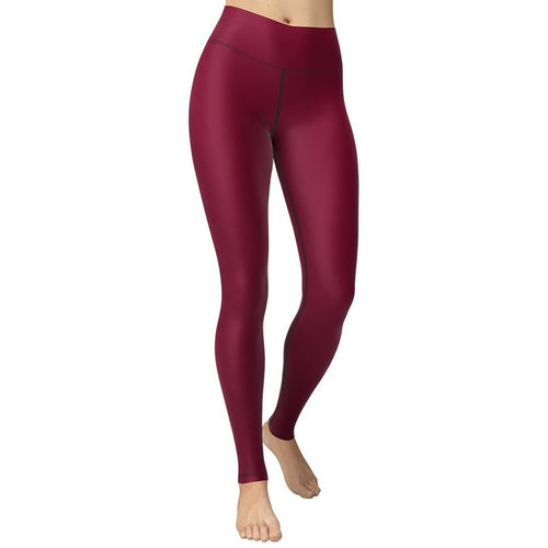 Burgundy Wine Yoga Leggings