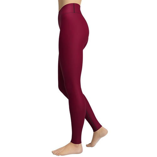 Burgundy Wine Yoga Leggings