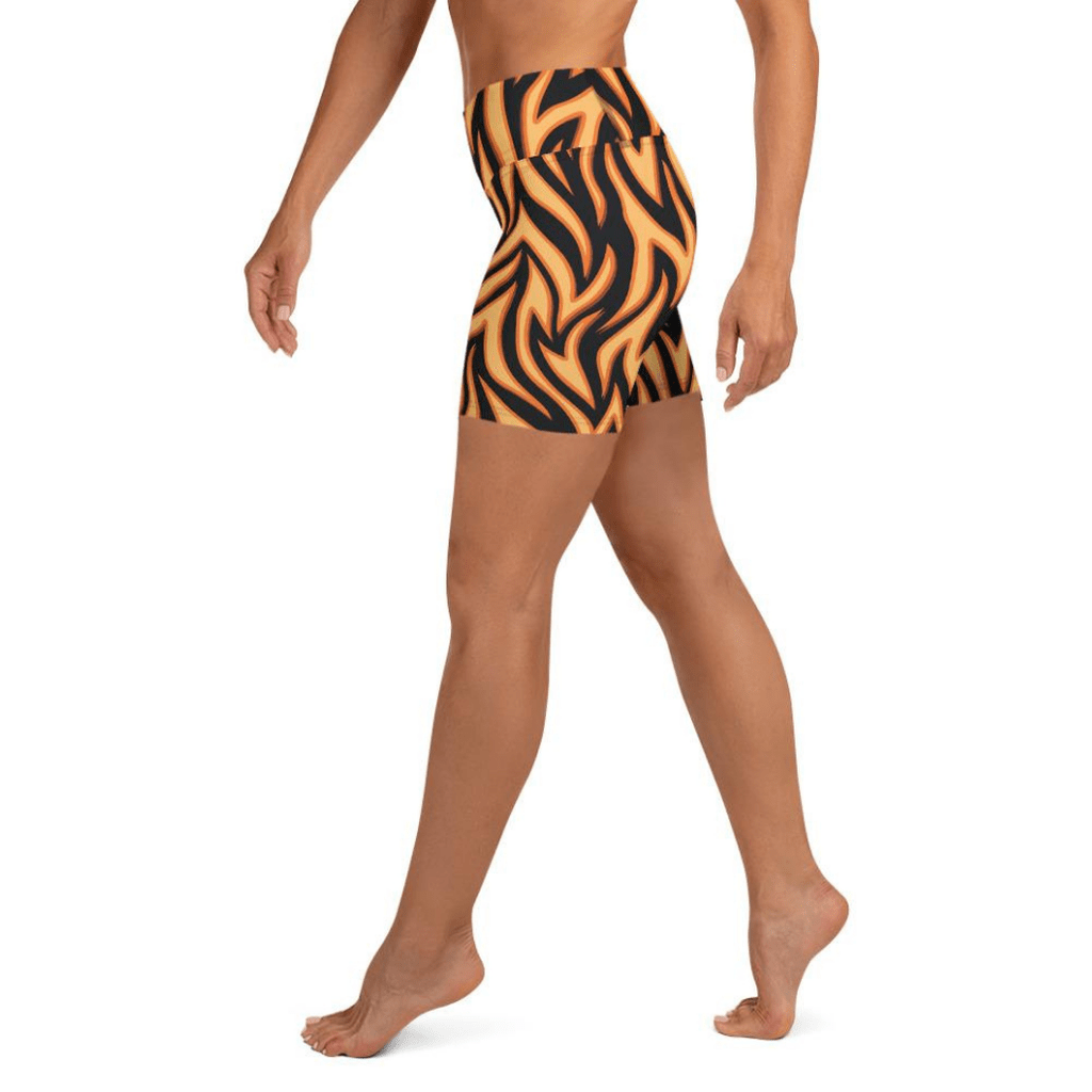 Burning Flame Yoga Shorts