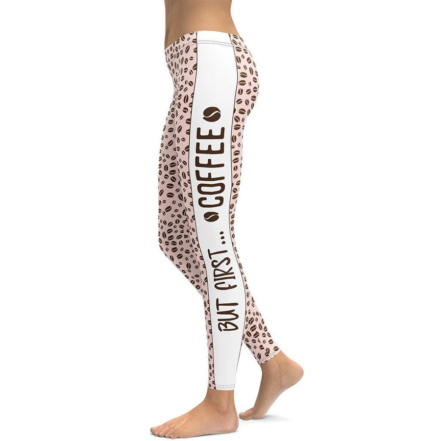 Buy Trendy Printed Coffee Leggings Online | FIERCEPULSE