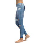 Butterfly Denim Print Leggings