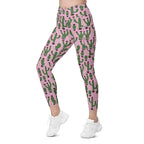 Cactus Love Crossover Leggings With Pockets