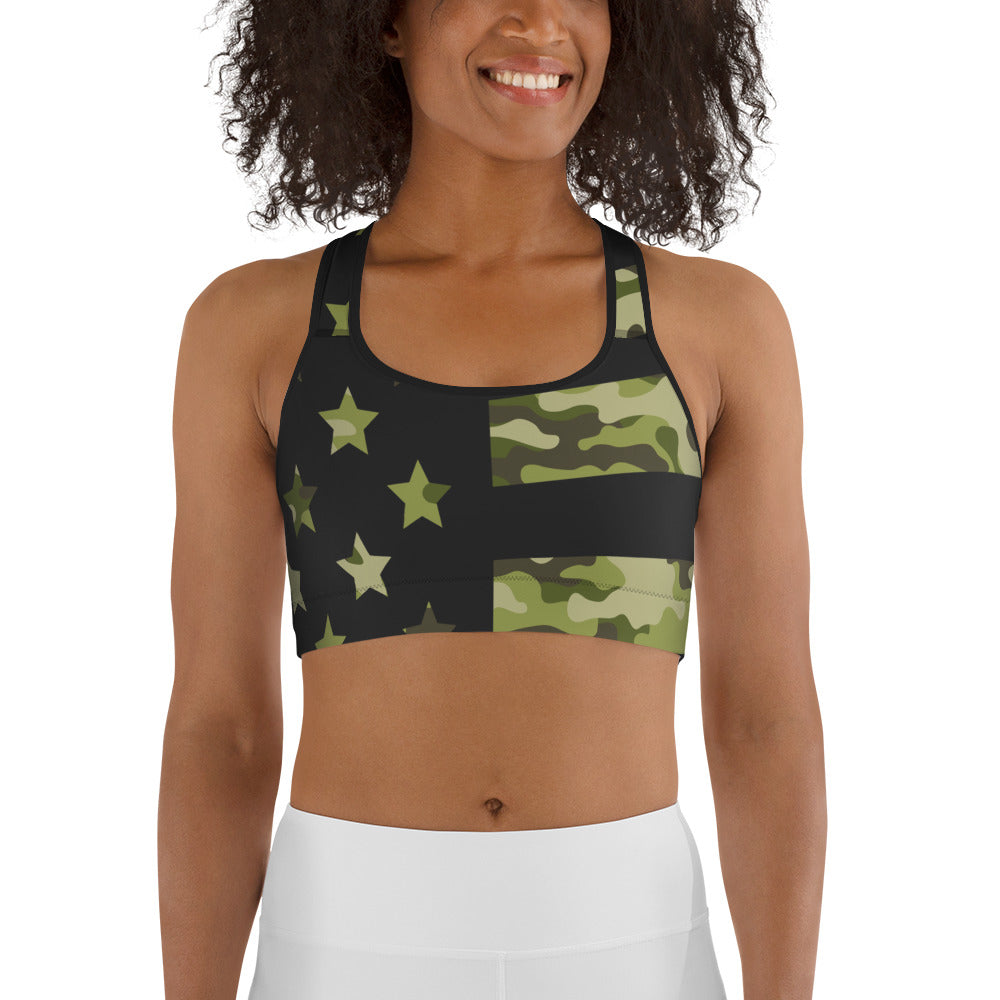 Camo Patriotic Sports Bra