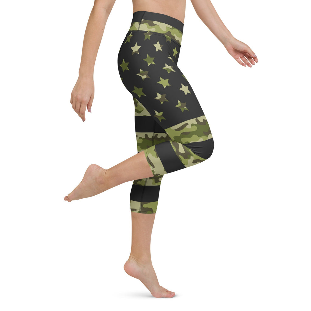 Camo Patriotic Yoga Capris