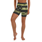 Camo Patriotic Yoga Shorts