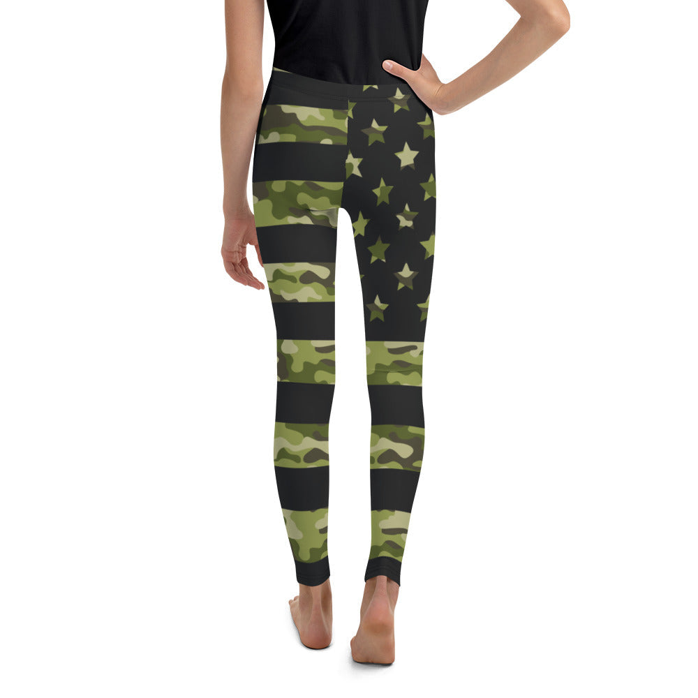 Camo Patriotic Youth Leggings