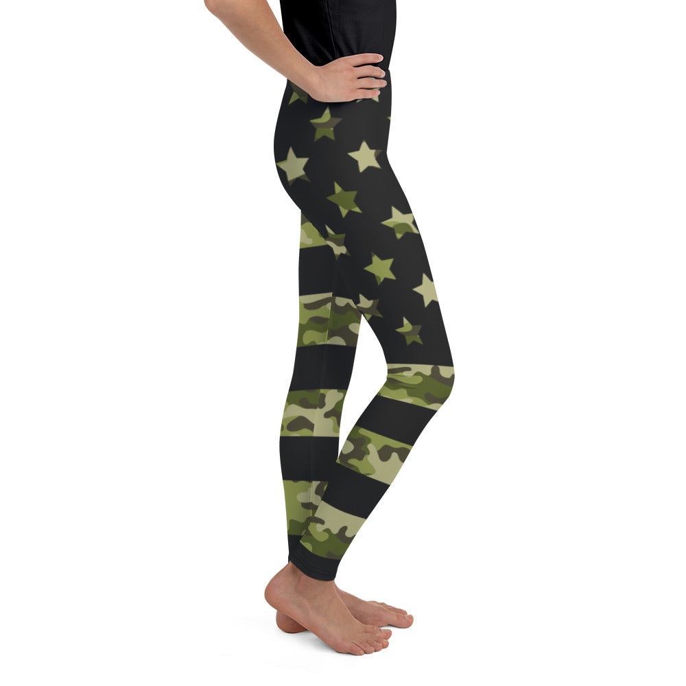 Camo Patriotic Youth Leggings