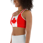 Canada Flag Sports Bra