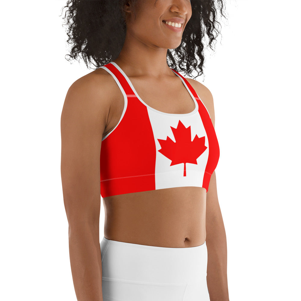 Canada Flag Sports Bra