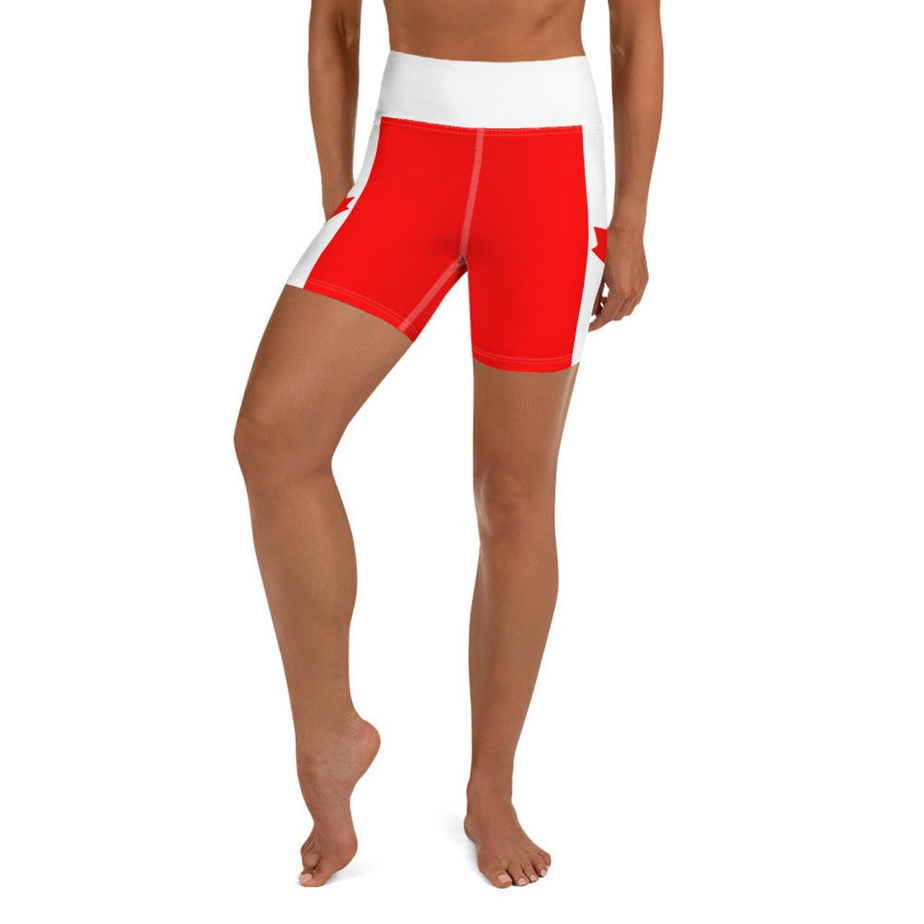 Canada Flag Yoga Shorts
