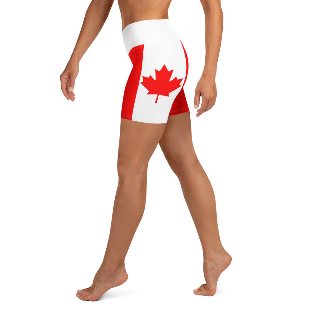 Canada Flag Yoga Shorts