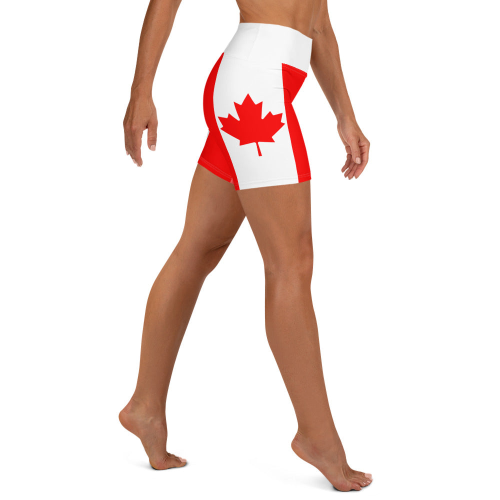 Canada Flag Yoga Shorts