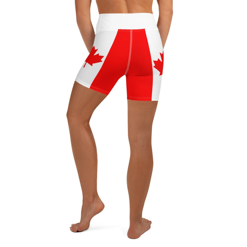 Canada Flag Yoga Shorts