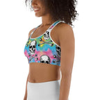 Candy Cotton Skull Sports Bra