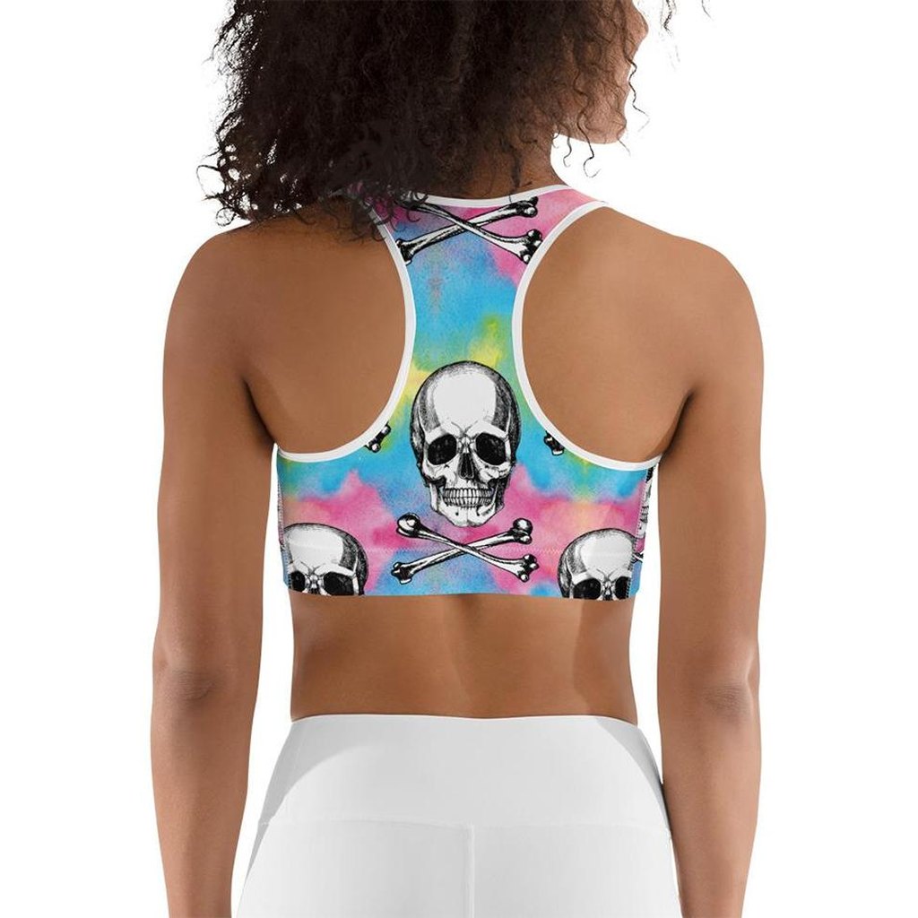 Candy Cotton Skull Sports Bra