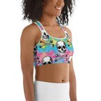 Candy Cotton Skull Sports Bra
