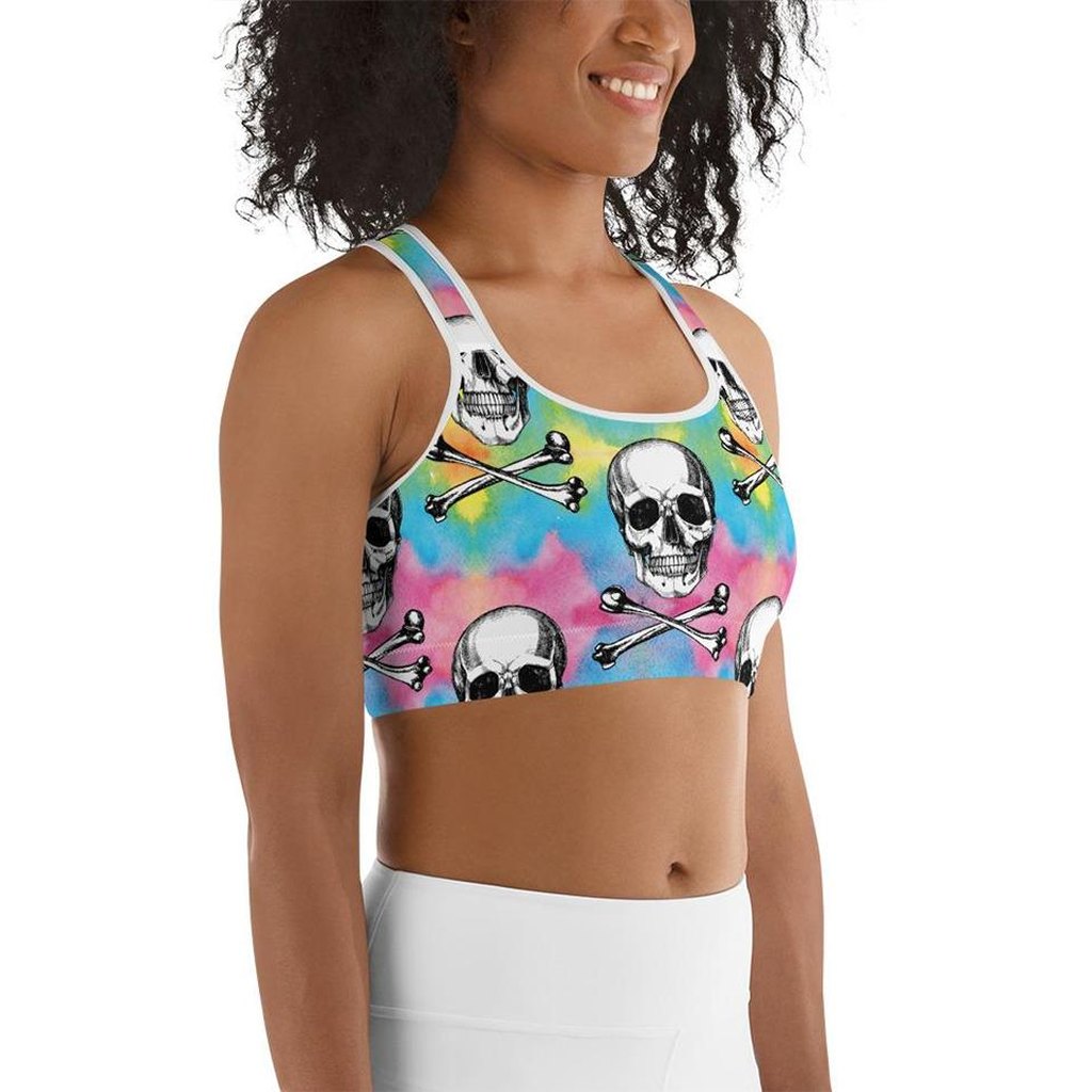 Candy Cotton Skull Sports Bra