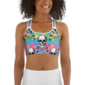 Candy Cotton Skull Sports Bra
