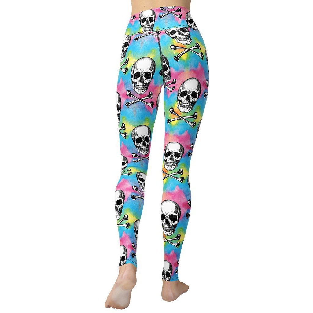 Candy Cotton Skull Yoga Leggings