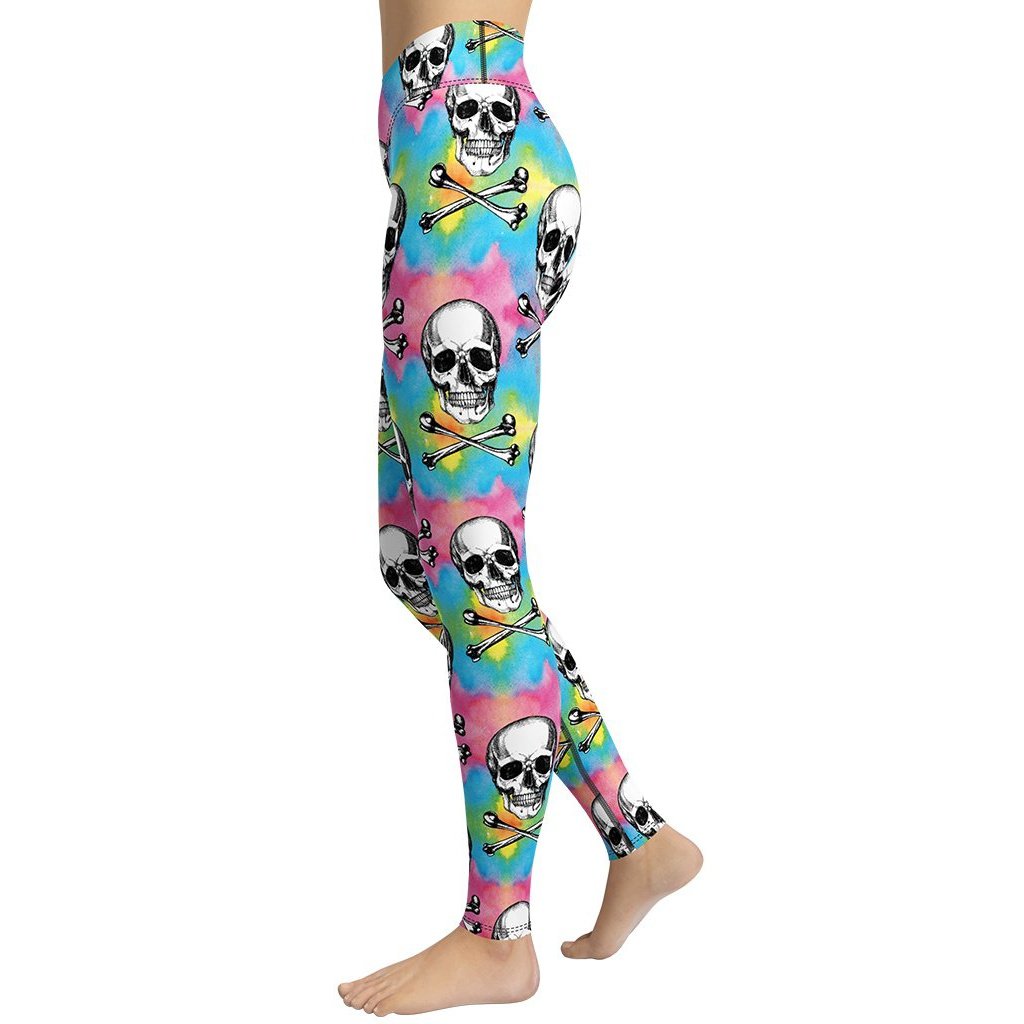 Candy Cotton Skull Yoga Leggings