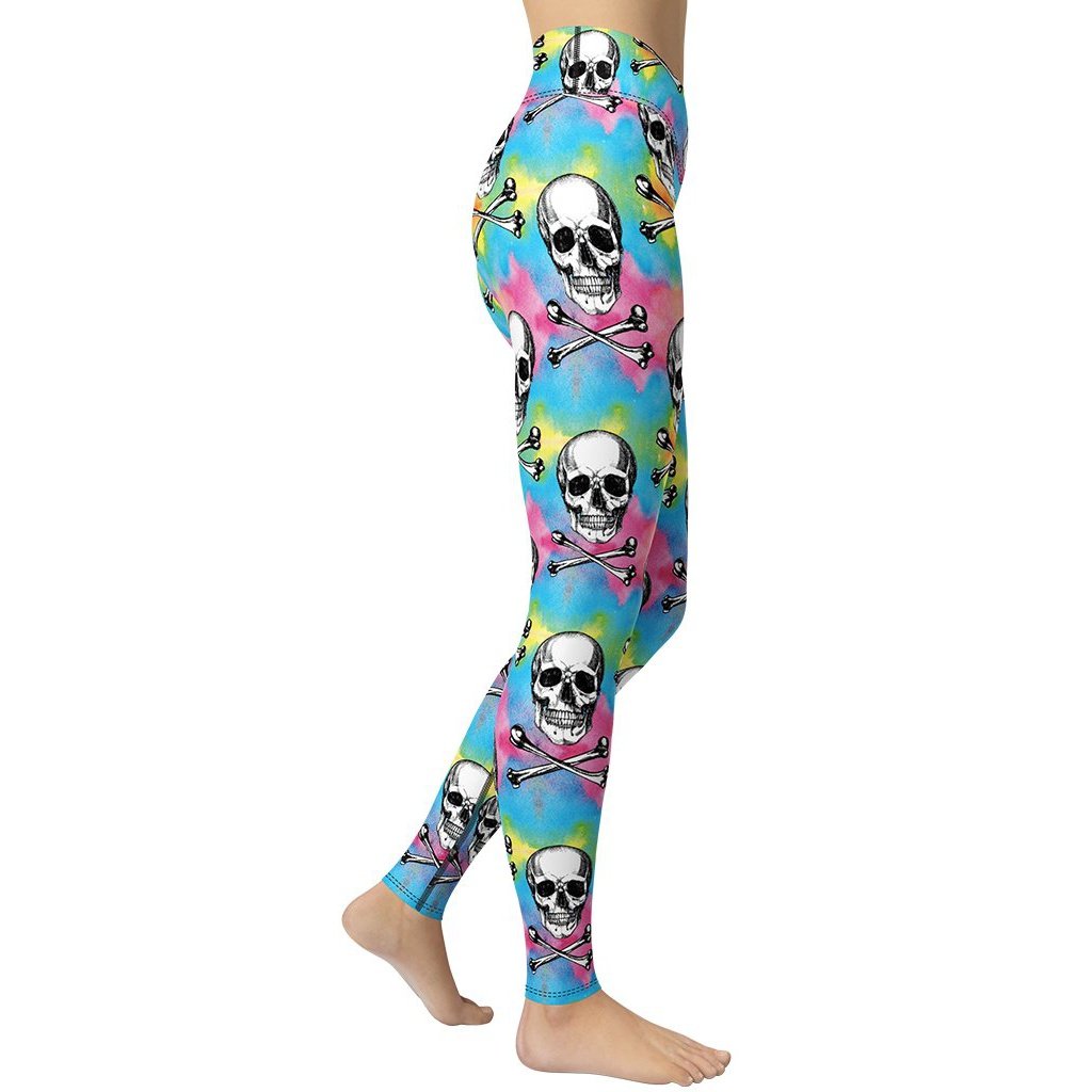 Candy Cotton Skull Yoga Leggings
