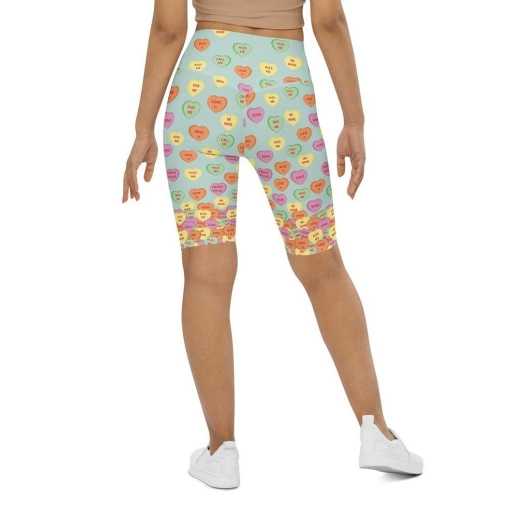 Candy Hearts Biker Shorts