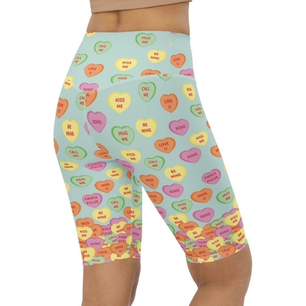 Candy Hearts Biker Shorts