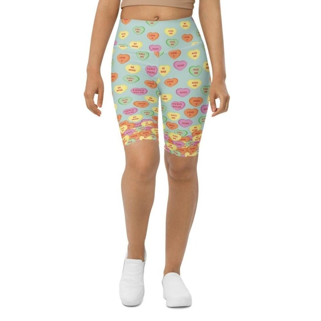 Candy Hearts Biker Shorts