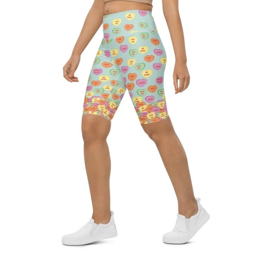 Candy Hearts Biker Shorts